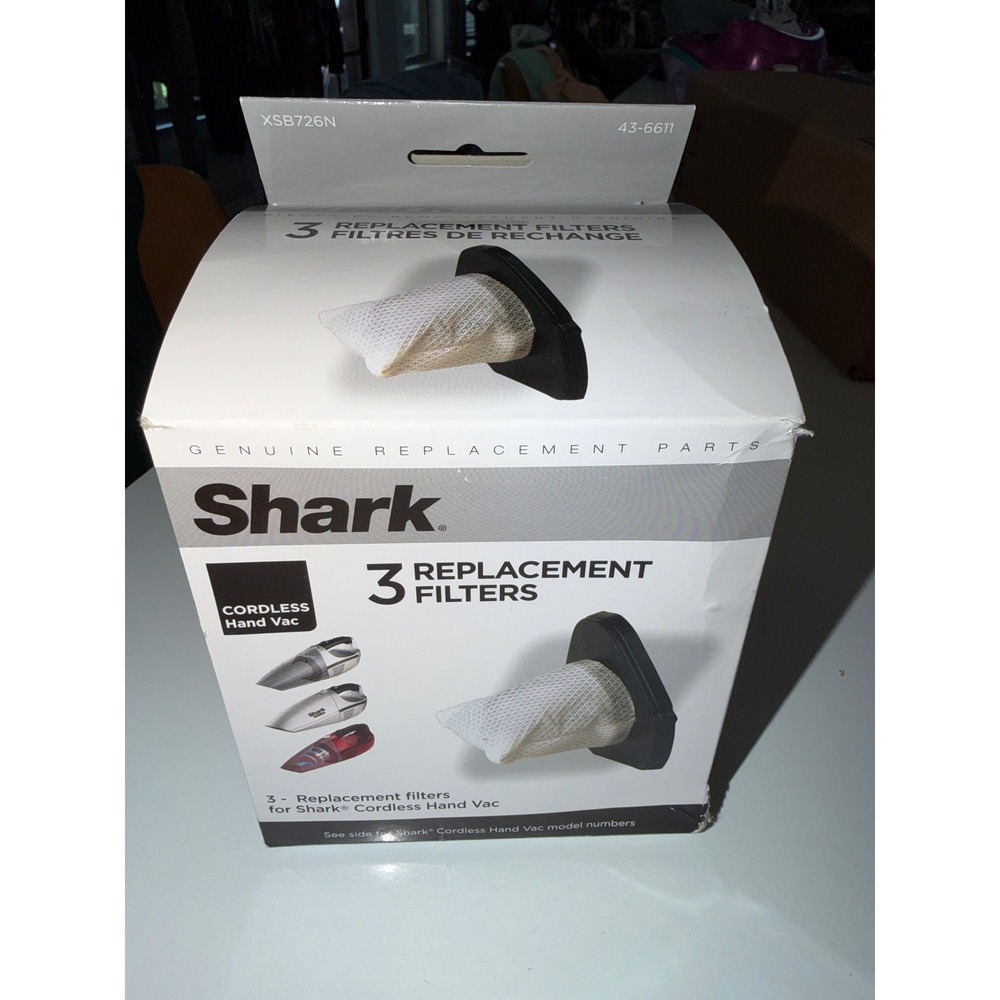 Shark XSB726N Cordless Hand Vac Replacement Filters 3-Pack Genuine OEM Part new